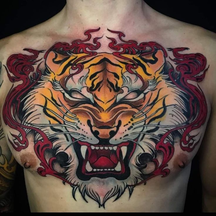 chọn tattoo ngay đầu hổ đầy uy lực