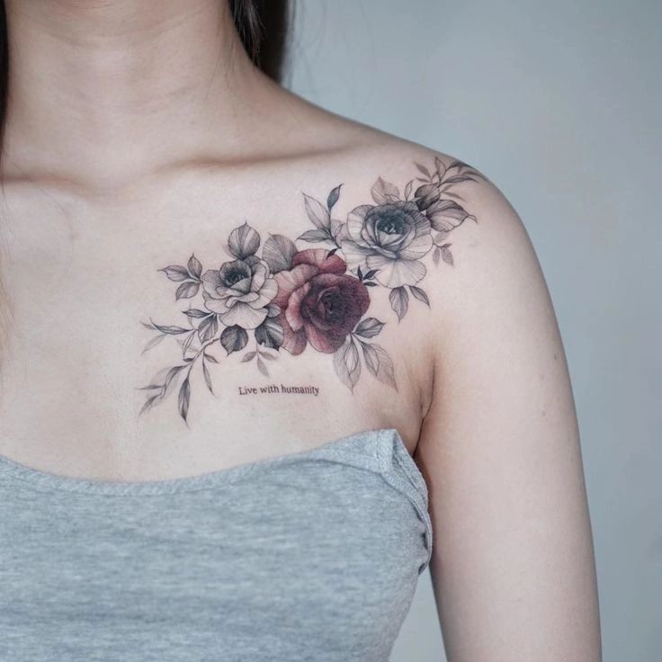 mẫu tattoo cực xinh cho nữ trên ngực