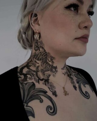hình xăm ở cổ độc đáo tattoo cổ độc đáo