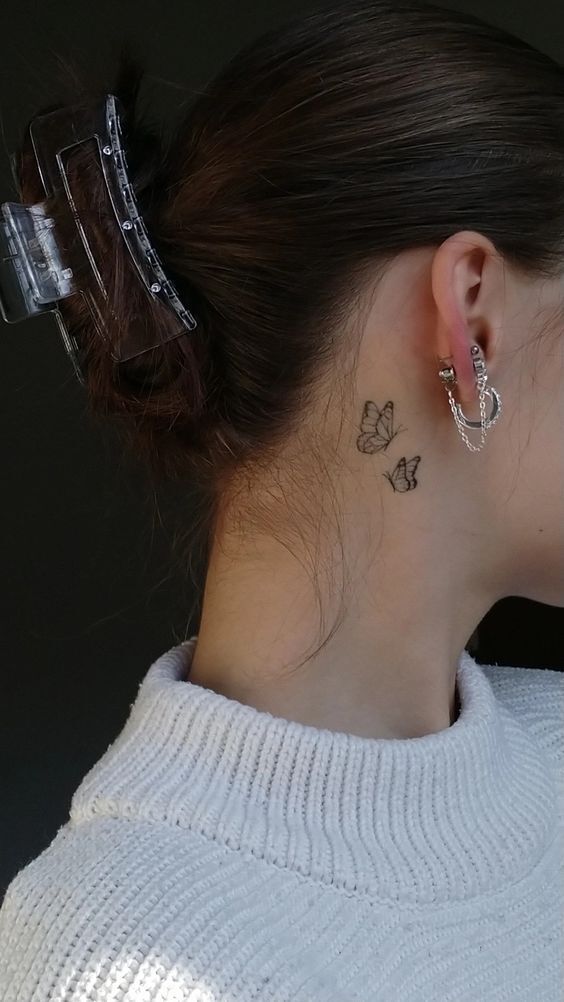 Thiết kế hình xăm bướm mini hấp dẫn mẫu xăm hình con bướm mini quyến rũ
