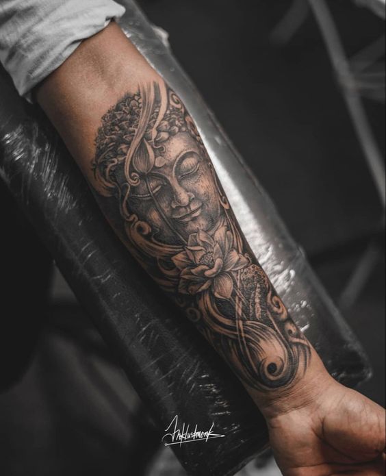 Top 888+ hình xăm biểu tượng phật giáo đầy tôn nghiêm - Genztattoo
