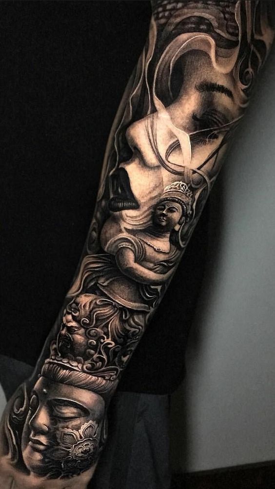 Top 888+ hình xăm biểu tượng phật giáo đầy tôn nghiêm - Genztattoo