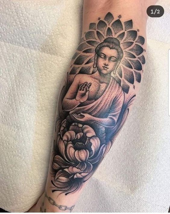 Top 888+ hình xăm biểu tượng phật giáo đầy tôn nghiêm - Genztattoo