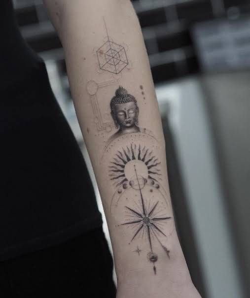 Top 888+ hình xăm biểu tượng phật giáo đầy tôn nghiêm - Genztattoo