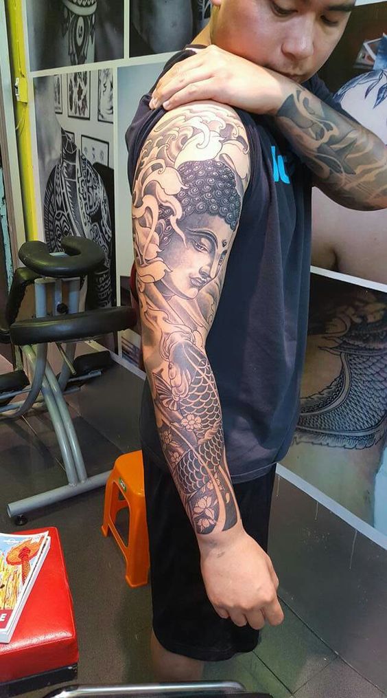 Top 888+ hình xăm biểu tượng phật giáo đầy tôn nghiêm - Genztattoo