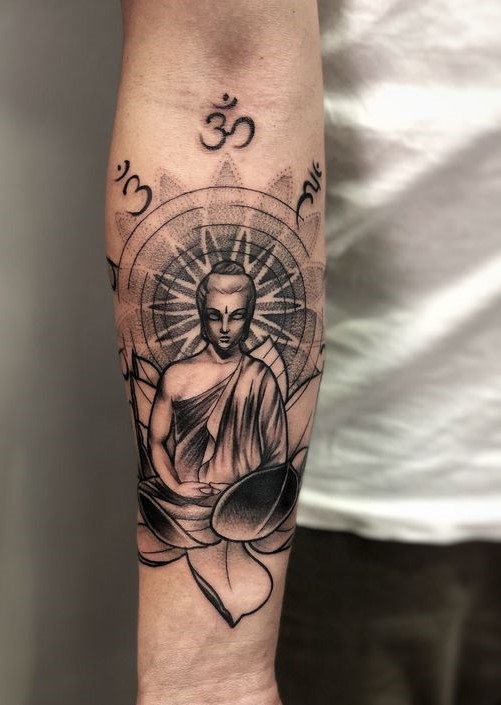 Top 888+ hình xăm biểu tượng phật giáo đầy tôn nghiêm - Genztattoo