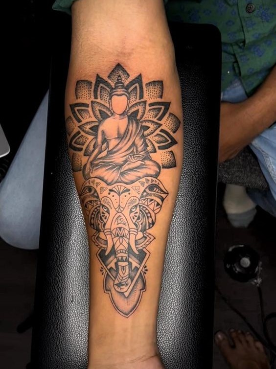 Top 888+ hình xăm biểu tượng phật giáo đầy tôn nghiêm - Genztattoo