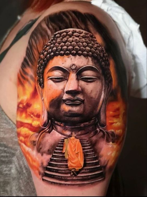 Top 888+ hình xăm biểu tượng phật giáo đầy tôn nghiêm - Genztattoo
