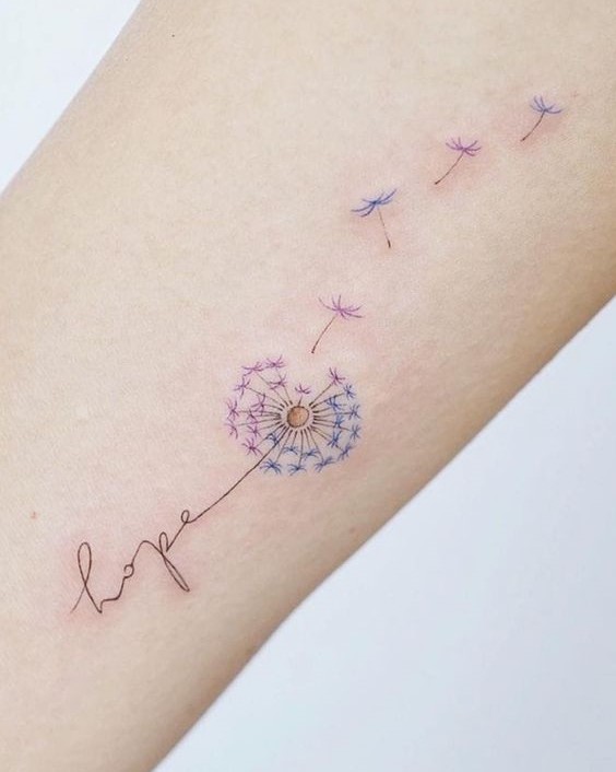 100 hình xăm bồ công anh mini ở tay và ở vai cực dễ thương - Genztattoo