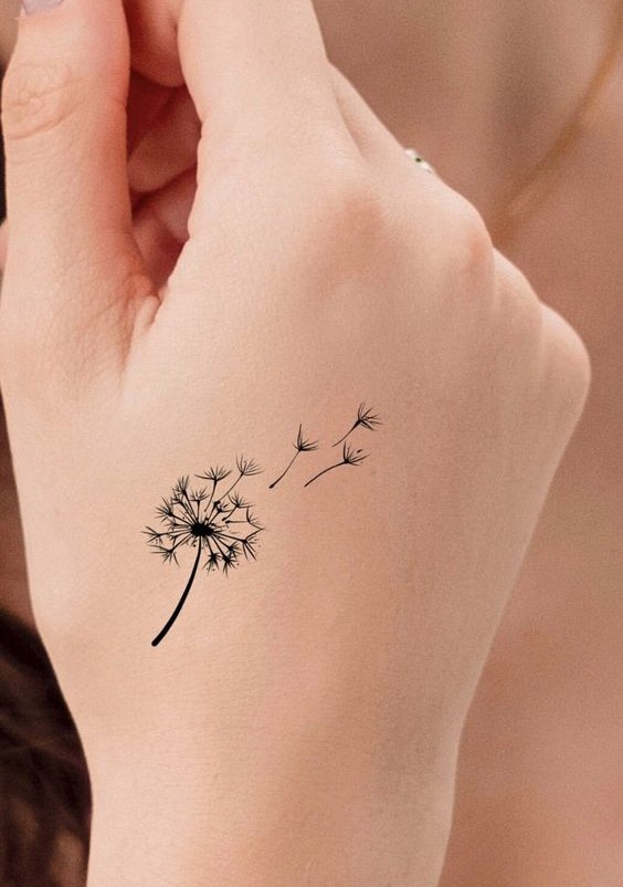 100 hình xăm bồ công anh mini ở tay và ở vai cực dễ thương - Genztattoo