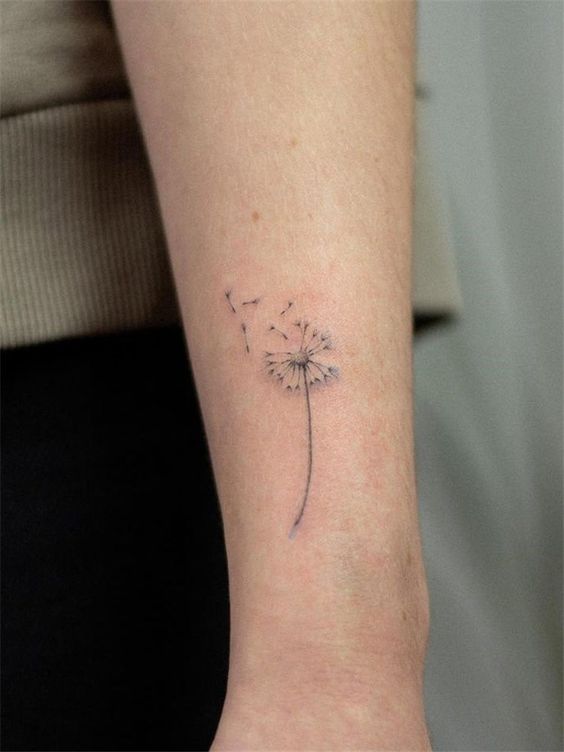 100 hình xăm bồ công anh mini ở tay và ở vai cực dễ thương - Genztattoo