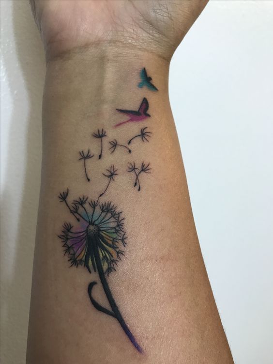 100 hình xăm bồ công anh mini ở tay và ở vai cực dễ thương - Genztattoo