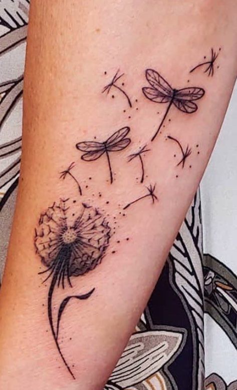 100 hình xăm bồ công anh mini ở tay và ở vai cực dễ thương - Genztattoo