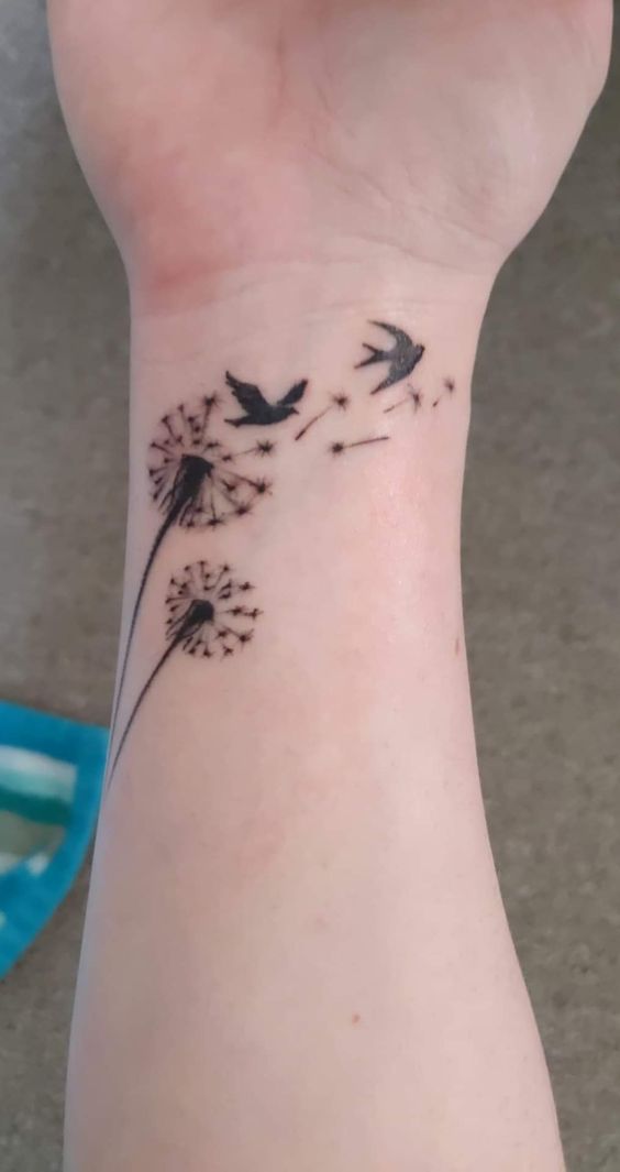 100 hình xăm bồ công anh mini ở tay và ở vai cực dễ thương - Genztattoo
