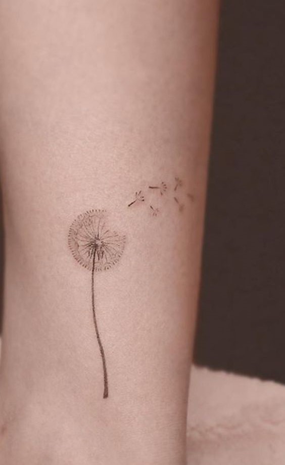 100 hình xăm bồ công anh mini ở tay và ở vai cực dễ thương - Genztattoo