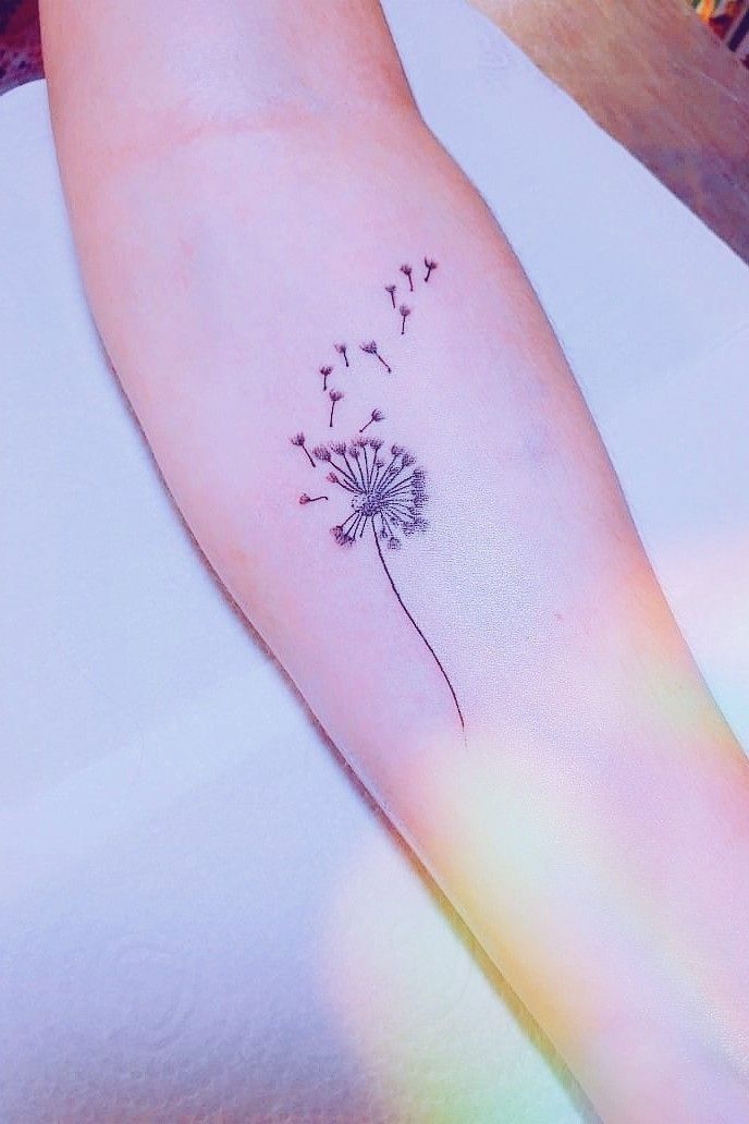 100 hình xăm bồ công anh mini ở tay và ở vai cực dễ thương - Genztattoo