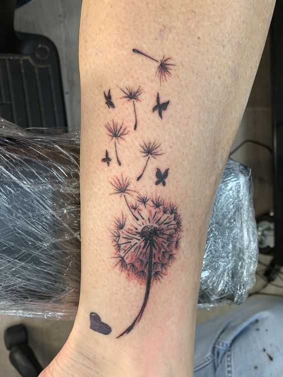 100 hình xăm bồ công anh mini ở tay và ở vai cực dễ thương - Genztattoo