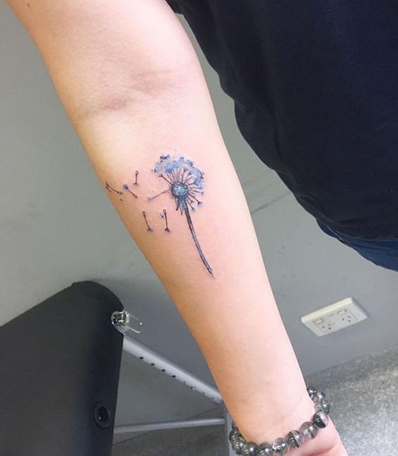 100 hình xăm bồ công anh mini ở tay và ở vai cực dễ thương - Genztattoo