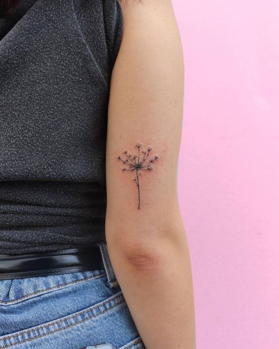 100 hình xăm bồ công anh mini ở tay và ở vai cực dễ thương - Genztattoo