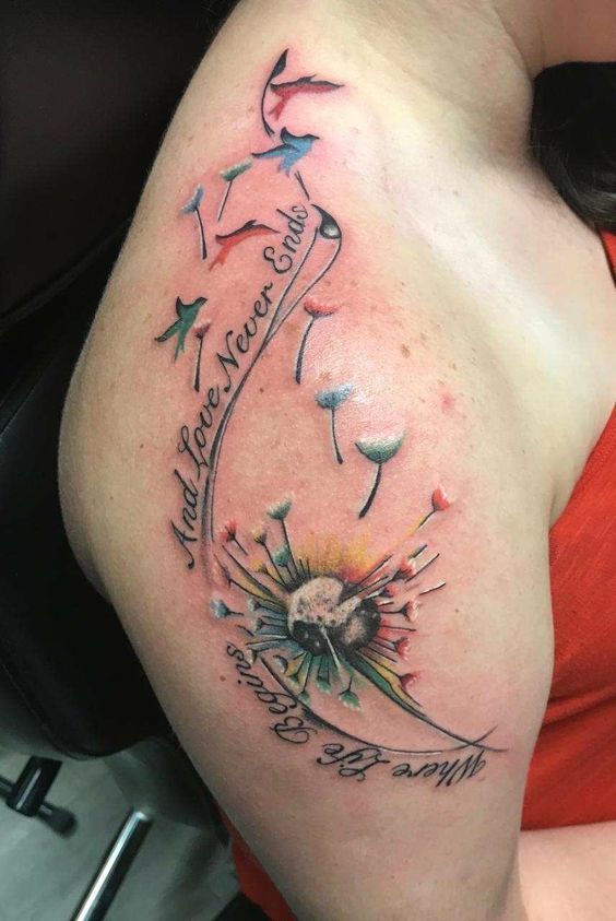 100 hình xăm bồ công anh mini ở tay và ở vai cực dễ thương - Genztattoo