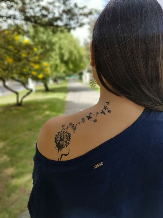 100 hình xăm bồ công anh mini ở tay và ở vai cực dễ thương - Genztattoo