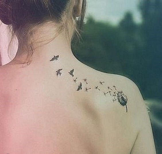 100 hình xăm bồ công anh mini ở tay và ở vai cực dễ thương - Genztattoo
