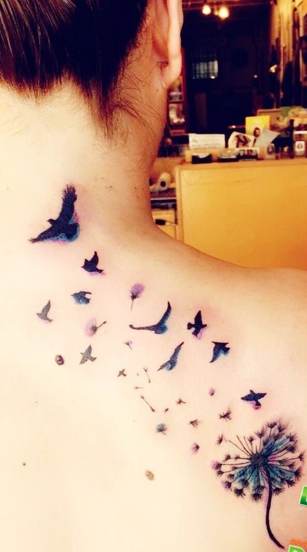 100 hình xăm bồ công anh mini ở tay và ở vai cực dễ thương - Genztattoo
