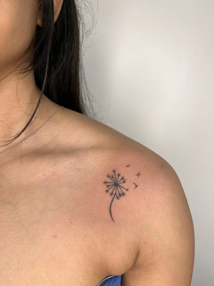 100 hình xăm bồ công anh mini ở tay và ở vai cực dễ thương - Genztattoo