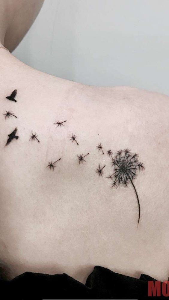 100 hình xăm bồ công anh mini ở tay và ở vai cực dễ thương - Genztattoo