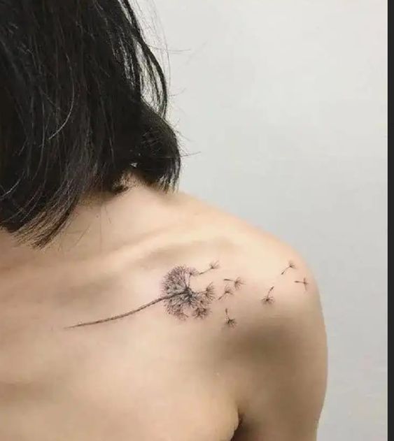 100 hình xăm bồ công anh mini ở tay và ở vai cực dễ thương - Genztattoo