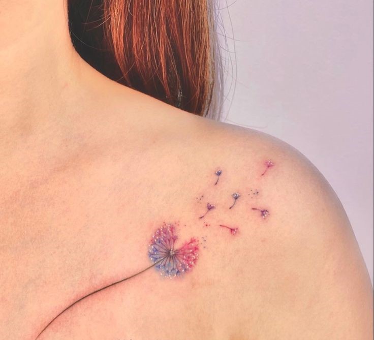 100 hình xăm bồ công anh mini ở tay và ở vai cực dễ thương - Genztattoo