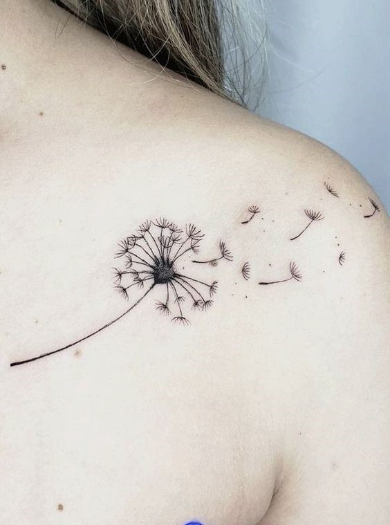 100 hình xăm bồ công anh mini ở tay và ở vai cực dễ thương - Genztattoo