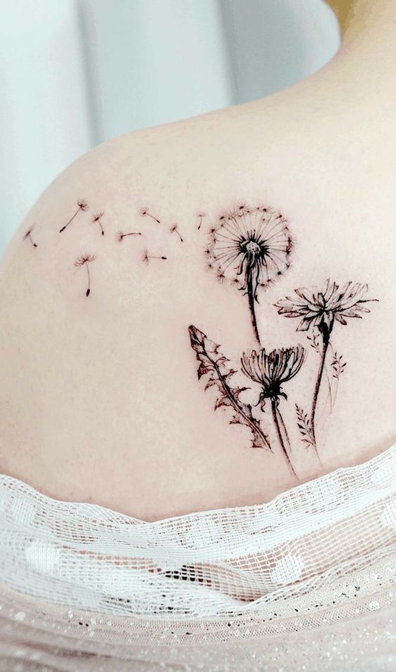 100 hình xăm bồ công anh mini ở tay và ở vai cực dễ thương - Genztattoo