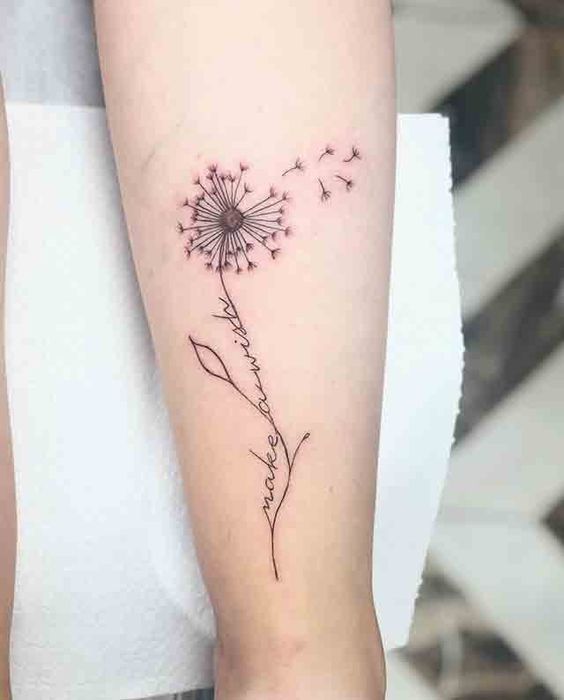 100 hình xăm bồ công anh mini ở tay và ở vai cực dễ thương - Genztattoo