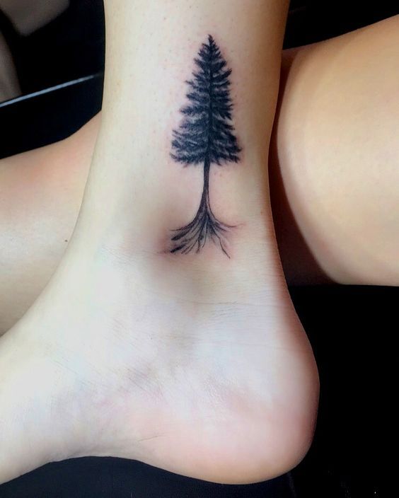 mẫu tattoo cây thông mini cực đẹp