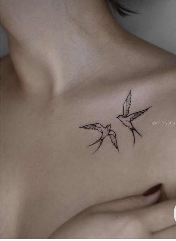 tattoo chim én cực đẹp cho nữ