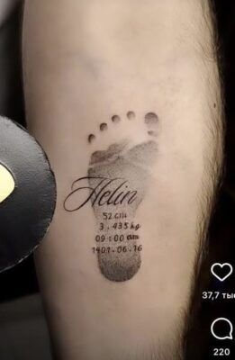 hình tattoo chữ tên cực đẹp ở tay