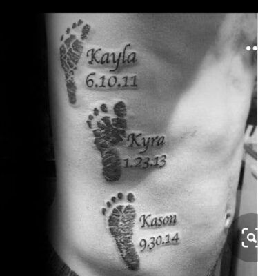 mẫu tattoo chữ tên của con
