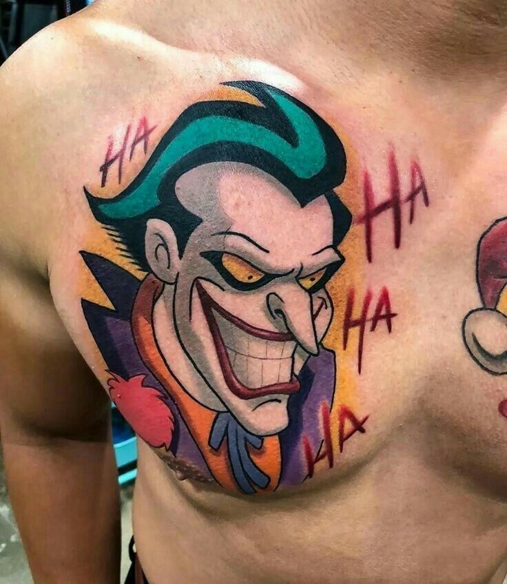 Mẫu hình xăm chú hề hoạt hình mẫu tattoo chú hề hoạt hình
