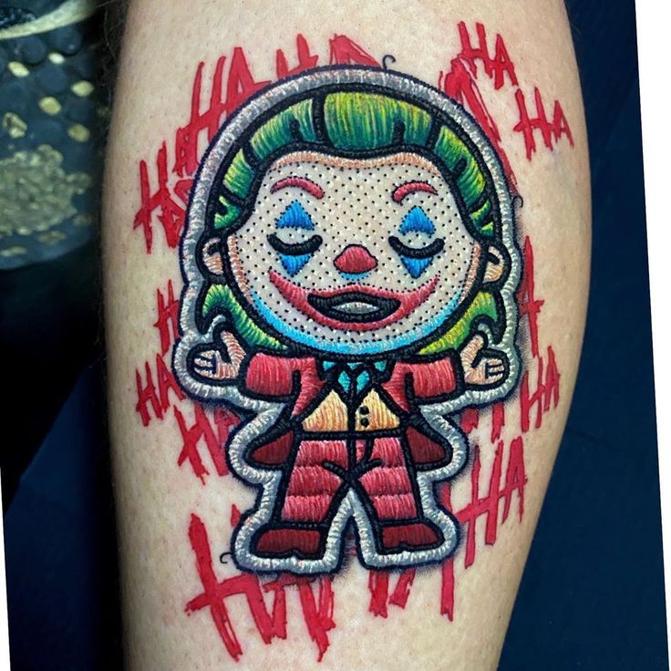 Mẫu hình xăm chú hề hoạt hình ngộ nghĩnh mẫu tattoo chú hề hoạt hình vui nhộn