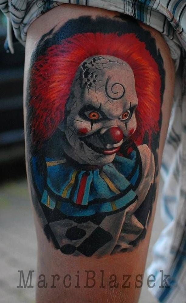 Những mẫu hình xăm chú hề khá đáng sợ mẫu tattoo chú hề khá kinh dị