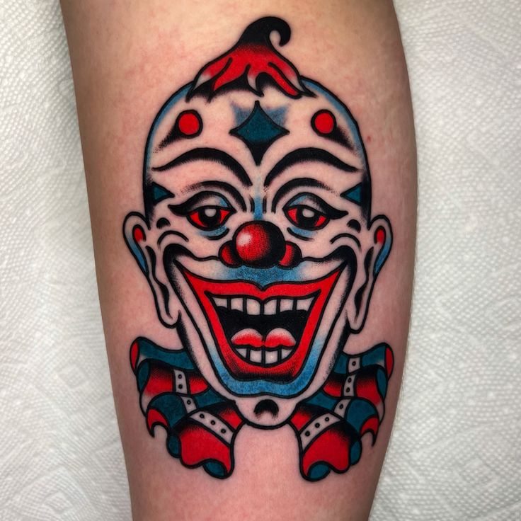 Hình xăm mặt chú hề siêu ngầu tattoo khuôn mặt chú hề cực ngầu