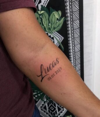 xăm tên và ngày sinh trên tay Chọn lọc 150 hình xăm chữ ký ngầu và độc đáo nhất - Genztattoo