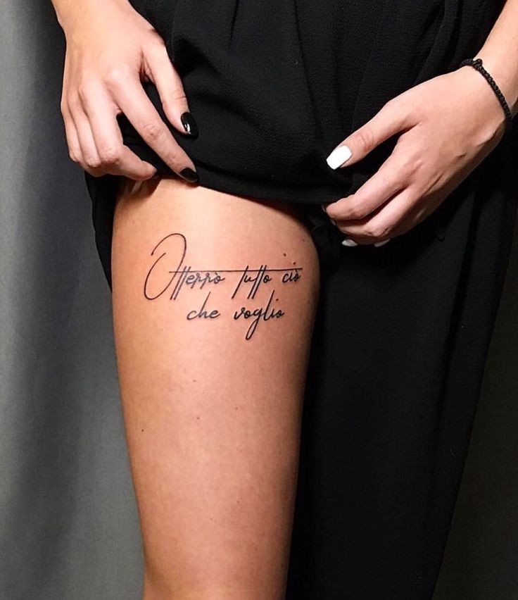 Trọn bộ 444+ hình xăm chữ ở đùi độc đáo, phong cách, ấn tượng - Genztattoo