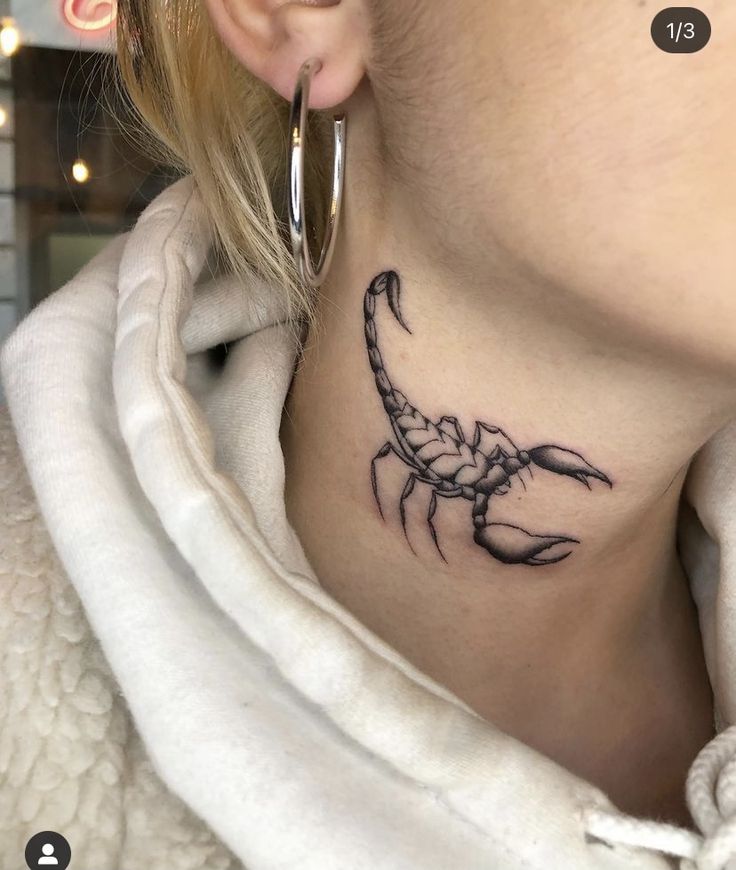 Kiểu xăm bọ cạp ở cổ Top 999+ hình xăm con bọ cạp siêu ngầu và cá tính - Genztattoo