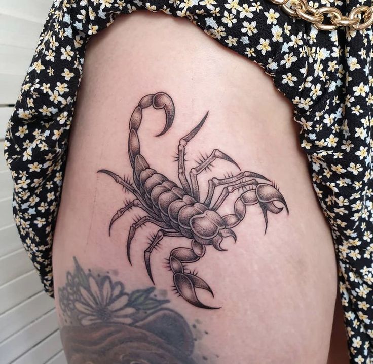 Kiểu xăm bọ cạp ở bắp chân Top 999+ hình xăm con bọ cạp siêu ngầu và cá tính - Genztattoo