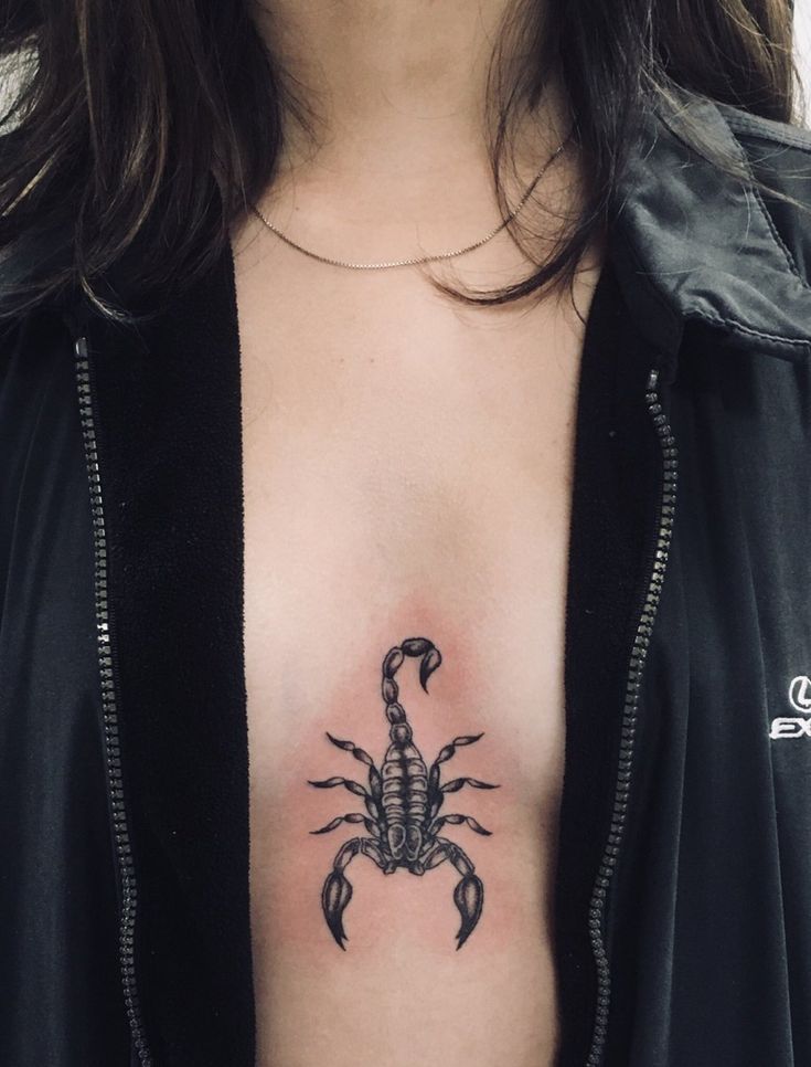 hình xăm bọ cạp giữa ngực Top 999+ hình xăm con bọ cạp siêu ngầu và cá tính - Genztattoo