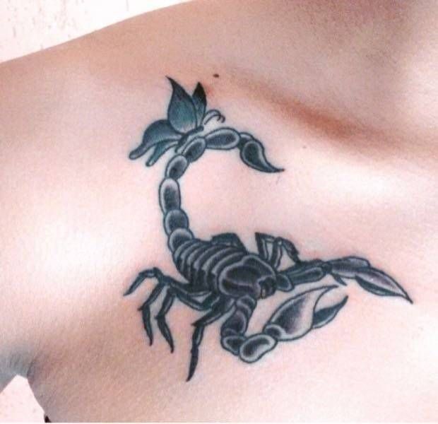 một hình xăm bọ cạp trên ngực Top 999+ hình xăm con bọ cạp siêu ngầu và cá tính - Genztattoo