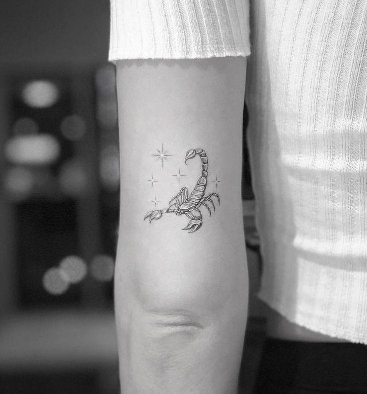 hình xăm bọ cạp mini sau bắp tay Top 999+ hình xăm con bọ cạp siêu ngầu và cá tính - Genztattoo