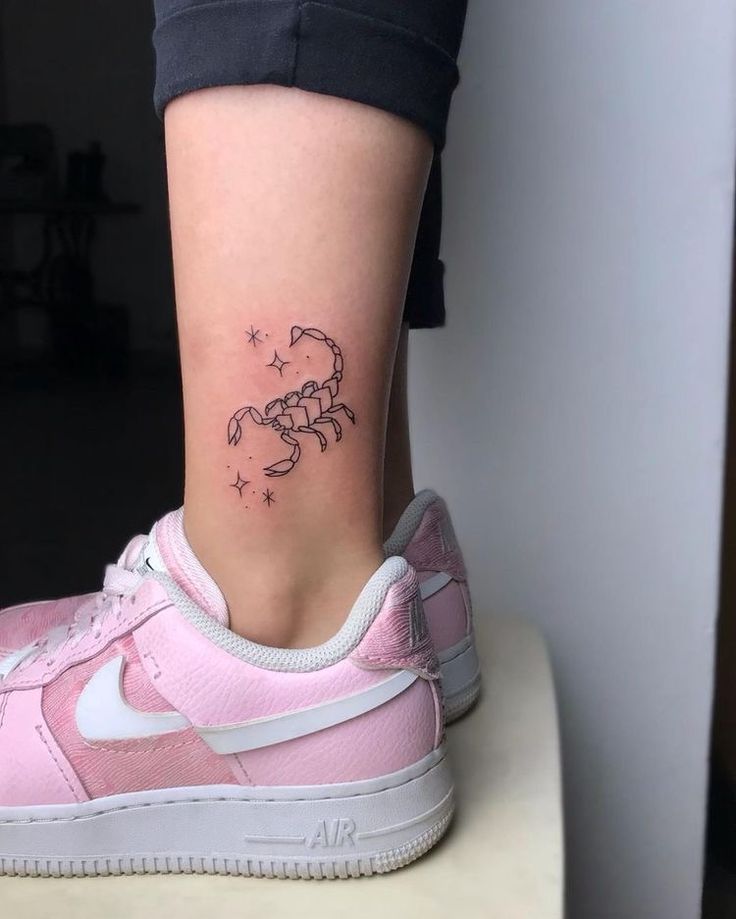 Hình xăm bọ cạp ở mắt cá chân Top 999+ hình xăm con bọ cạp siêu ngầu và cá tính - Genztattoo